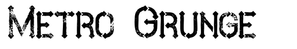 Metro Grunge font preview